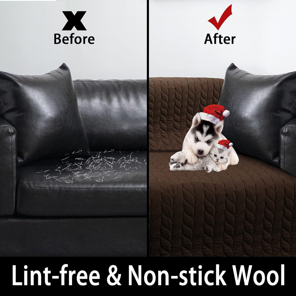 100% Waterproof Dog Bed Cover, 30x70inch Brown Sofa Cover Anti-Slip, Reusable Changing Pad, Washable Camping Mat for Pets/Kids/Adult/Dog/Cat,Geometric Embroidery Blanket 2024 New