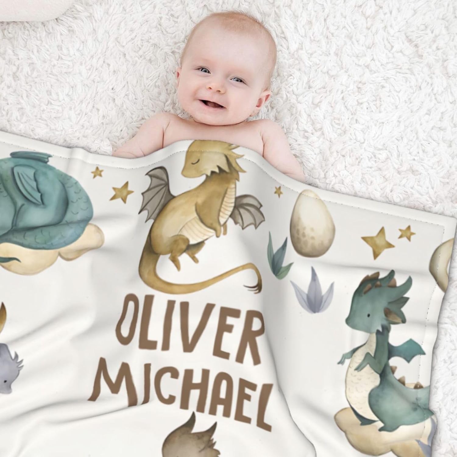 Personalized Baby Blanket, Custom Baby Blanket with Name, Customize Baby Blanket for Baby Girl or Boy, Baby Name Swaddle Blanket for Toddlers Kids Newborn, Best Gift for Baby