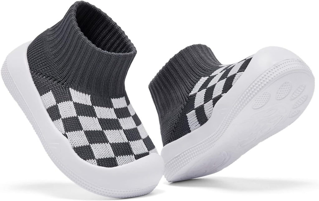 Eashi Baby Boy Girl Non-Skid Indoor Infant Walking Shoes Breathable Warm Elastic Sock Shoes with Memory Sole Protect Toes Outdoor Sneakers