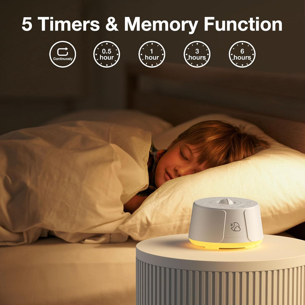 Sound Machine LEICEX White Noise Machine - 30 Soothing Sounds, 10 Colors Night Light, Rechargeable Battery- Travel Portable Sound Machine for Sleep Baby Adults, Perfect Sleeping Companion