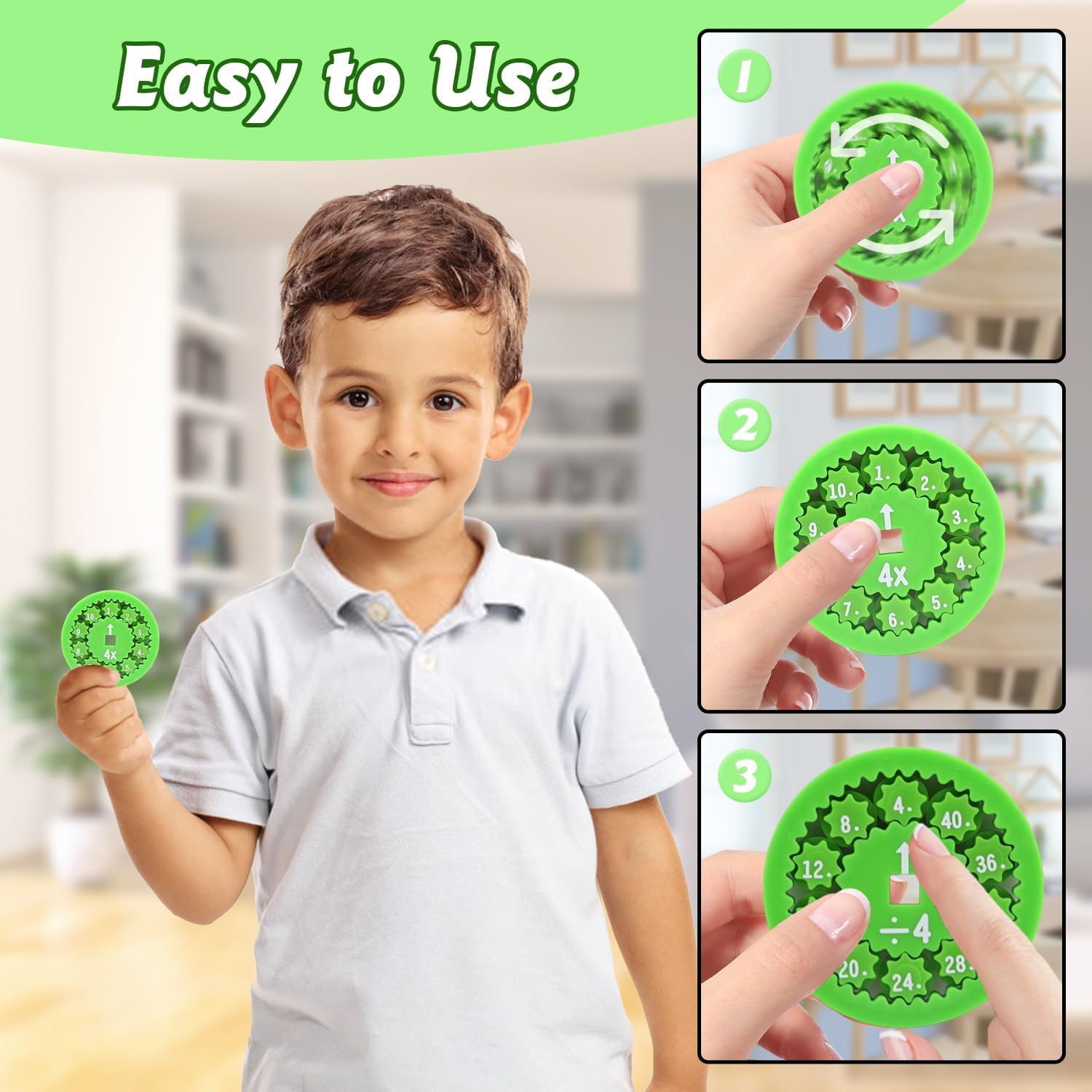 Math Fidget Spinners- Multiplication Fidget Toy Suitable for Learning Arithmetic -Flying Spinners for Multiplication Fidget - Suitable Math Facts Fidget Spinner Game for Home School Classroom