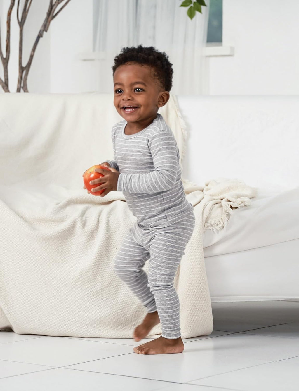 AVAUMA Stripe Pattern Baby Boys Girls Pajama Set Kids Toddler Snug fit Ribbed Sleepwear pjs for Daily Life Style