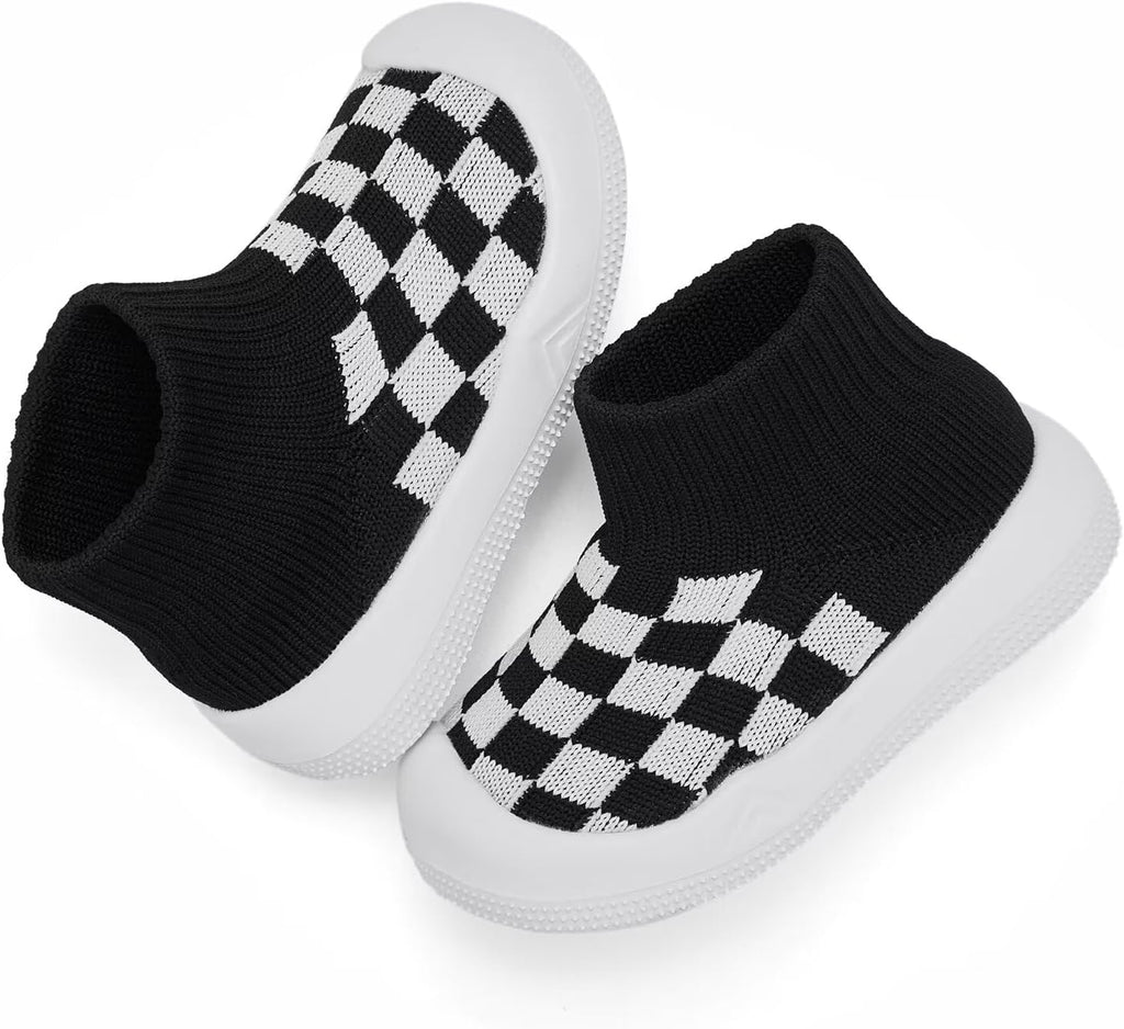 Eashi Baby Boy Girl Non-Skid Indoor Infant Walking Shoes Breathable Warm Elastic Sock Shoes with Memory Sole Protect Toes Outdoor Sneakers