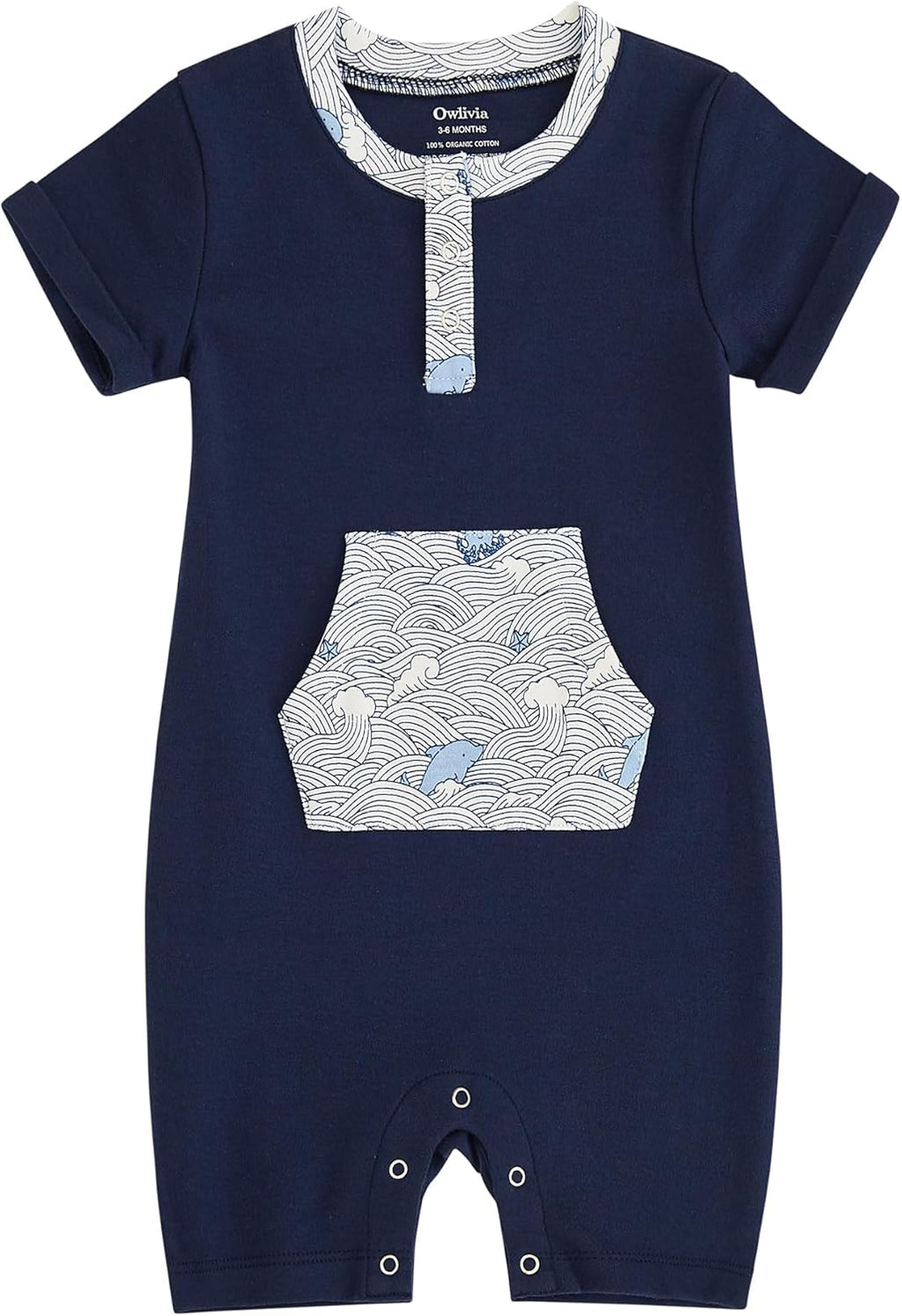 Owlivia Baby Short Sleeve Summer Romper Set, 2 Pack Tank Jumpsuit for Girls and Boys, Cartoon One Piece Coverall Outfit