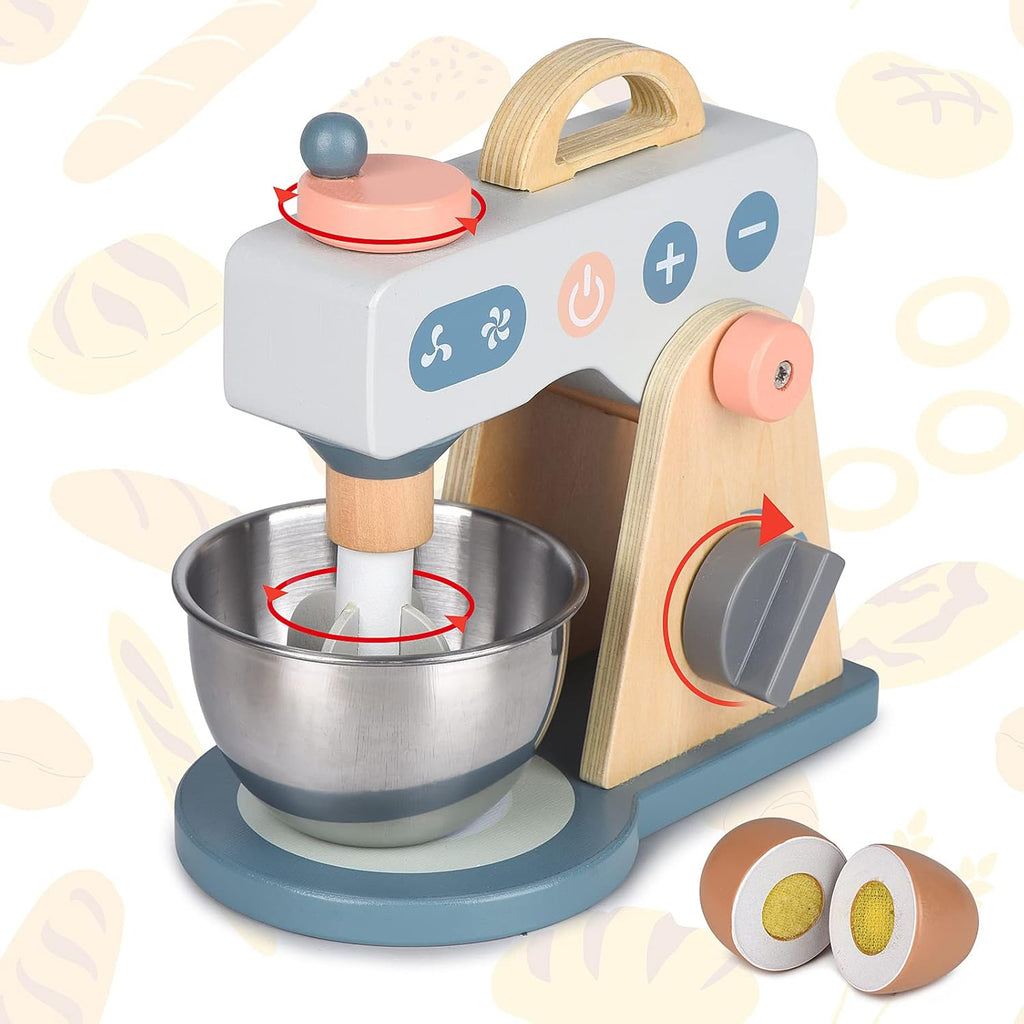 Play Kitchen Accessories Wooden Mixer Set  (Mixer Set)