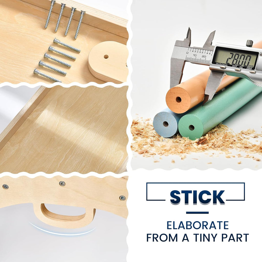 BlueWood 2025 8-in-1 Pikler Triangle Climbing Set Toddler Toys Indoor Baby Jungle Gym Climber Playground for Kids - Sky Blue