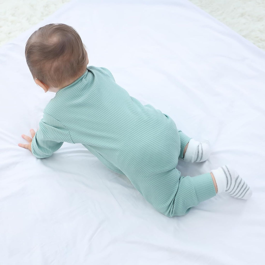 Baby Bodysuit and Pant Sets Ribbed Romper Soft Newborn Boy Girl Clothes Outfits Layette Gift Set