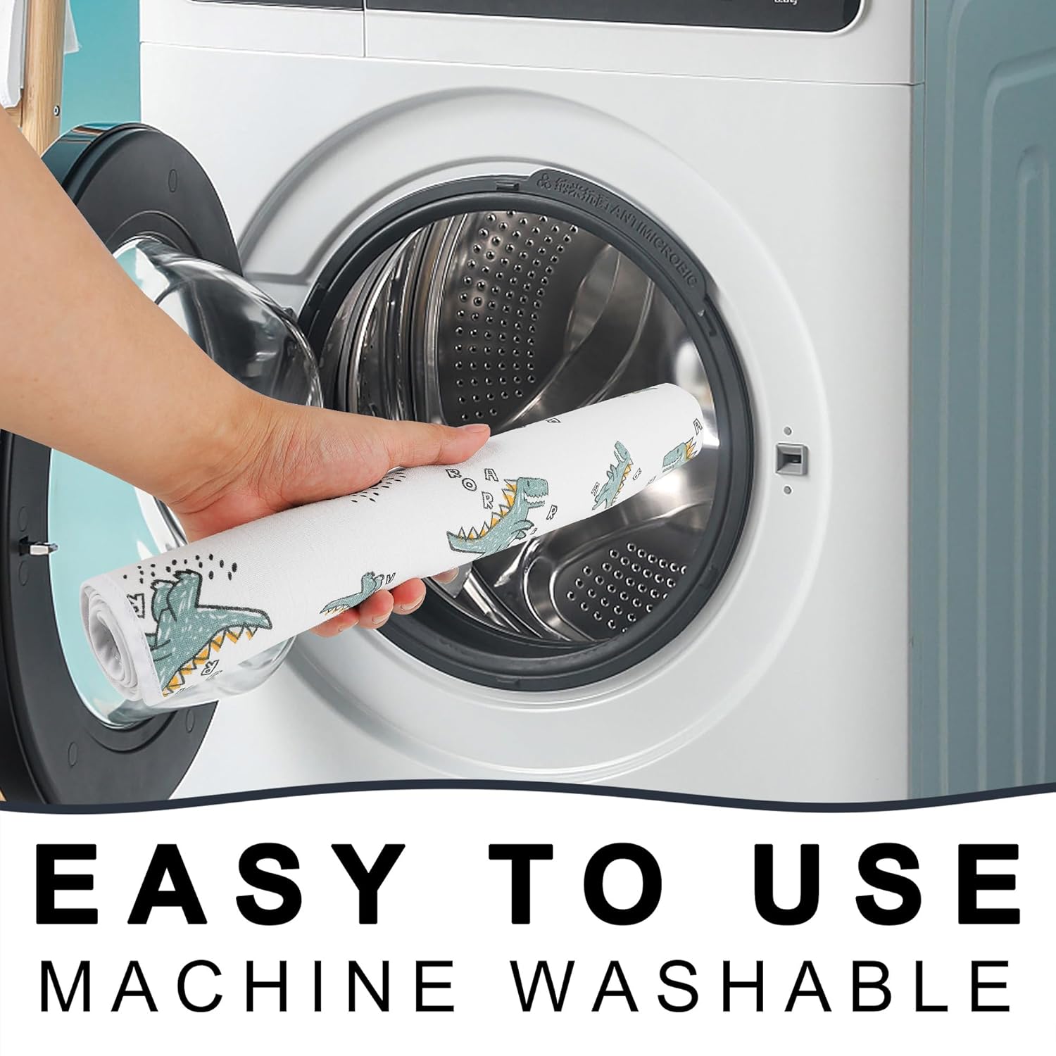 Baby Diaper Changing Pad, 19.7"x25.6" Waterproof Changing Pad Liners with 100% Muslin Cotton Front Top and Leather Back, Soft and Absorbent Portable Changing Mat for Travel, Changing Station