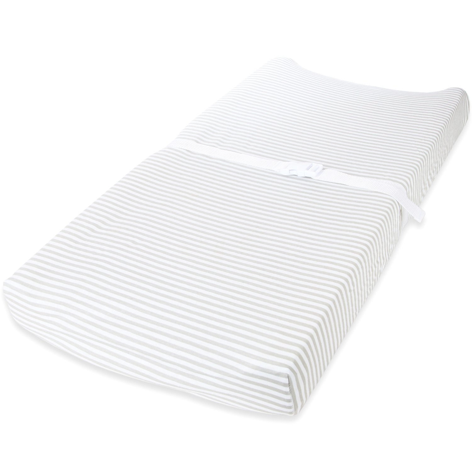 Cuddly Cubs Changing Pad Covers – 2 Pack – Snuggly Soft Plush Cotton Changing Table Covers for Boy, Girl – Fits Perfectly on Summer Infant and Other 16 x 32 Baby Changing Table Pads – Grey Stripes