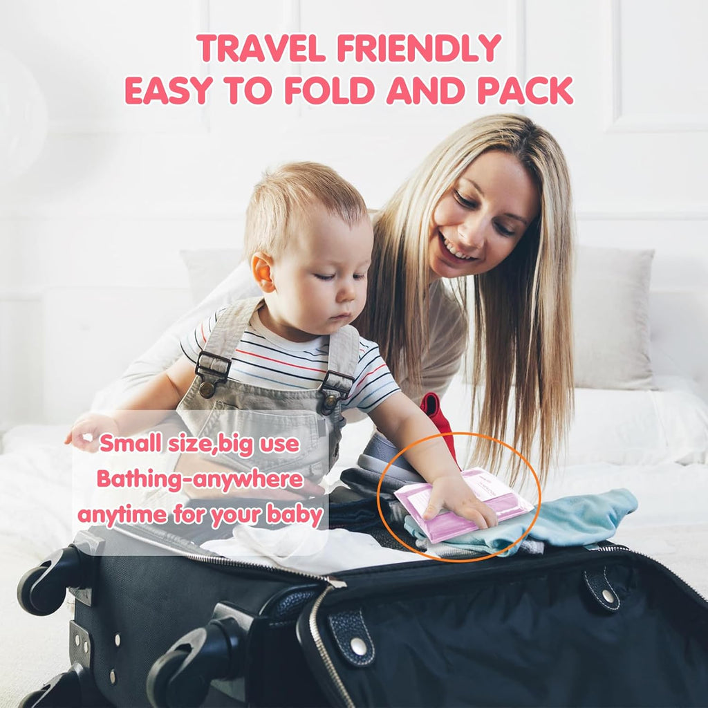 I Inflatable Baby Bathtub, Baby Tubs for Newborns to Toddlers, Infant Bathtub for Baby Travel Essential for Age from 0 to 6 Months,Baby Lounger Pillow for Newborn