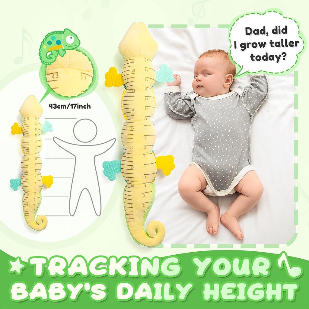 Baby Toys 0-6-12 Months, Musical Stuffed Animal Activity Soft Toys with Multi-Sensory Crinkle,Rattles and Textures,Infant Tummy Time Toys for Newborn Boys Girls,Dinosaur,Green