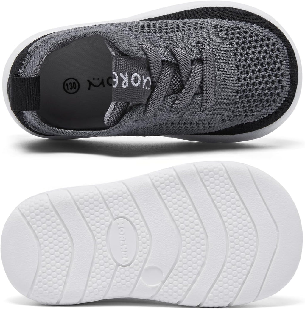 MORENDL Toddler Shoes Baby Walking Sock Shoes Infant Sneakers 0-4 Years Boy Girl Barefoot Tennis Shoe Non-Slip Brethable