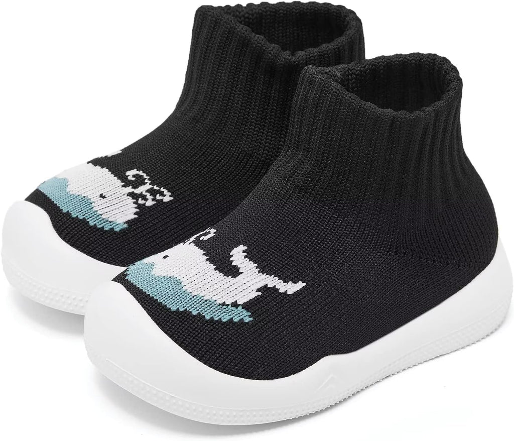 Eashi Baby Boy Girl Non-Skid Indoor Infant Walking Shoes Breathable Warm Elastic Sock Shoes with Memory Sole Protect Toes Outdoor Sneakers