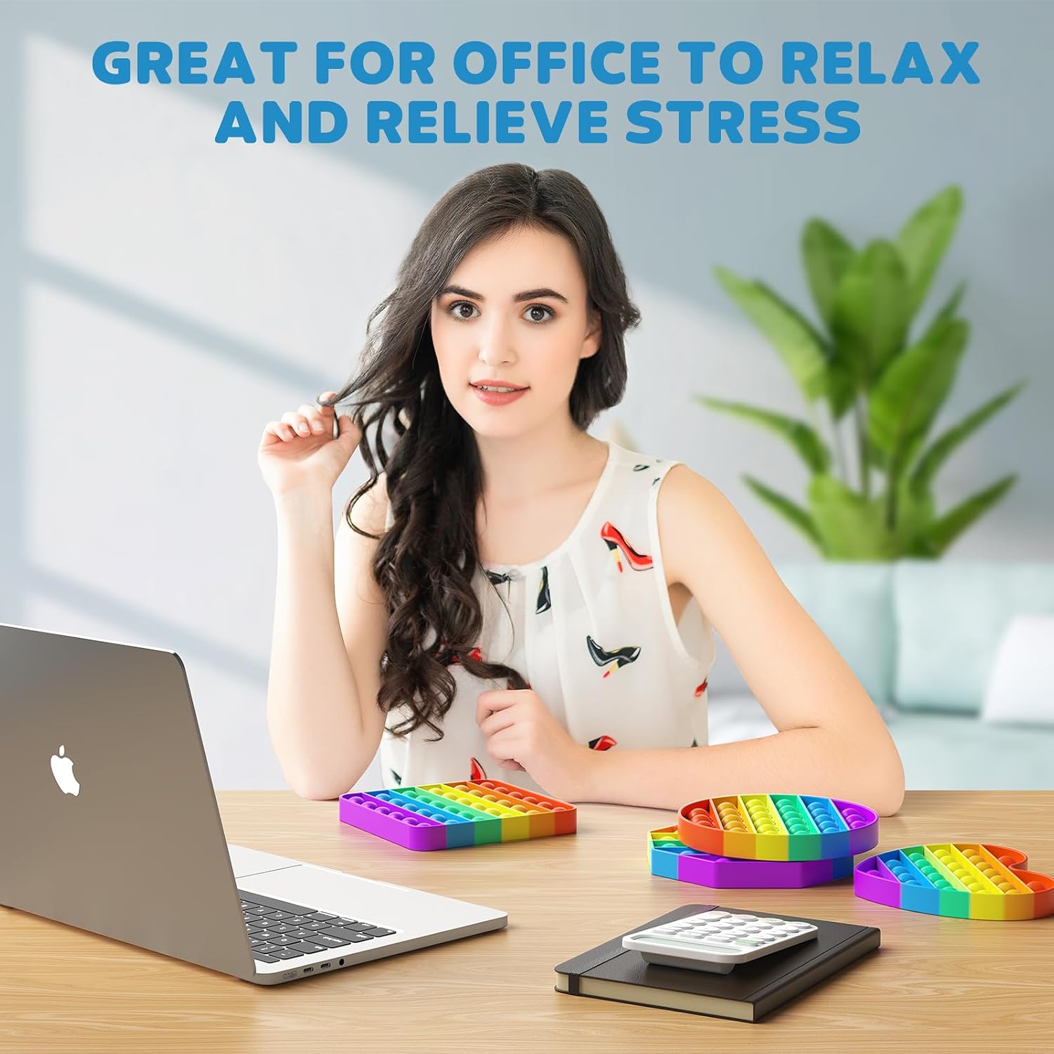 12 Pack Fidget Toys,Push Pop Fidget Sensory Toys Set,Stress Relief Gifts for Kids & Adults,Pop Bulk & Party Favors Toddler Toys,, Party Supplies,Classroom Prizes