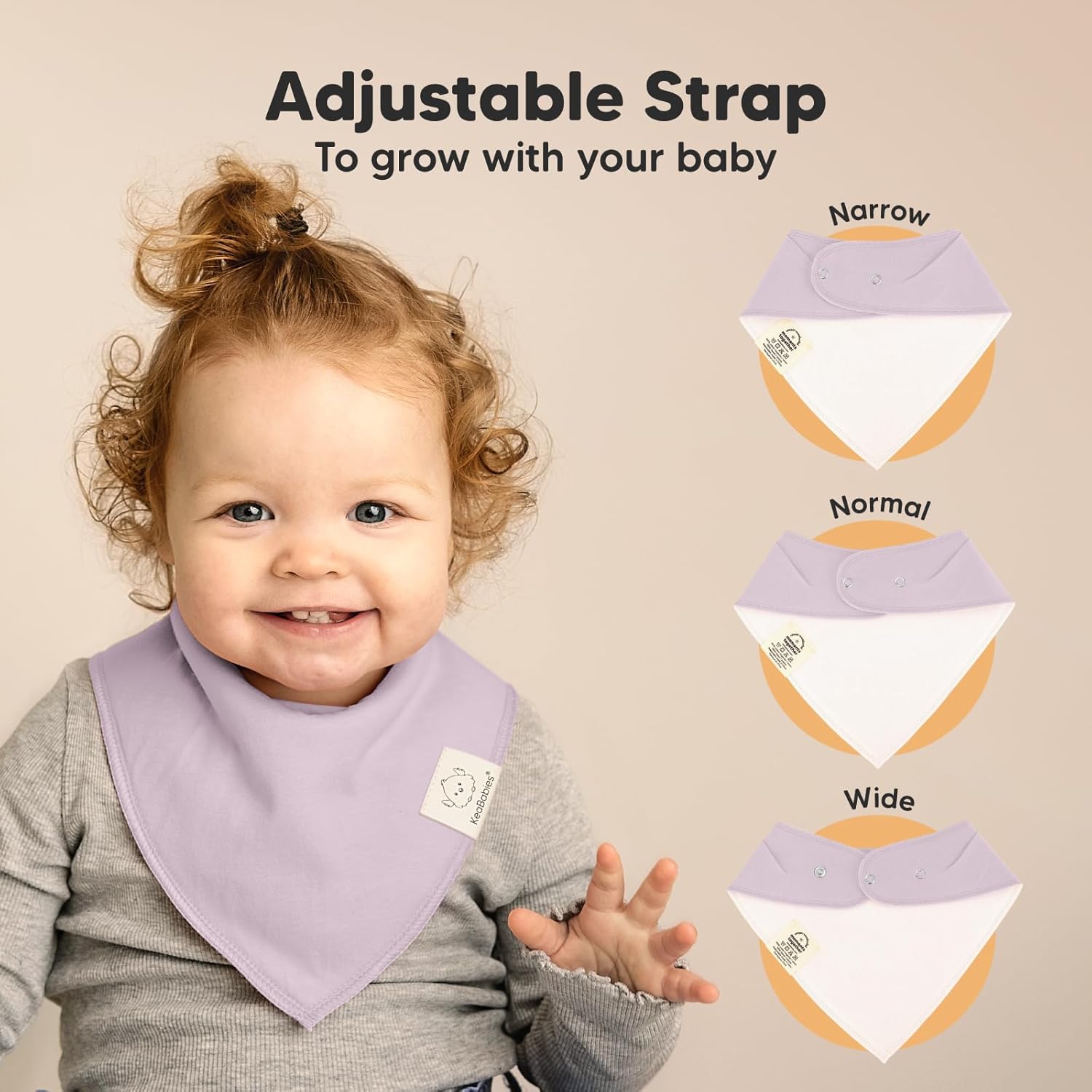10-Pack Organic Baby Bandana Bibs for Girls - Super Absorbent Triangle Baby Bibs for Drooling and Teething Infant, 100% Cotton Extra Soft for Newborn, Infant 0-36 Months (Cupcake)