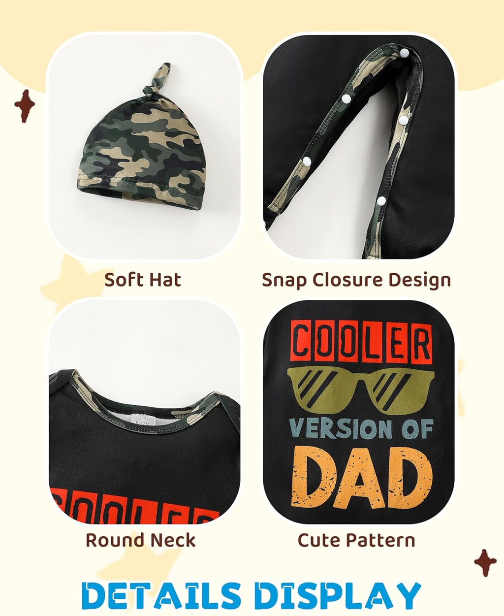 NZRVAWS Baby Boy Clothes Preemie Infant Boy Bear Outfits Jumpsuit Bodysuit Letter Print Romper