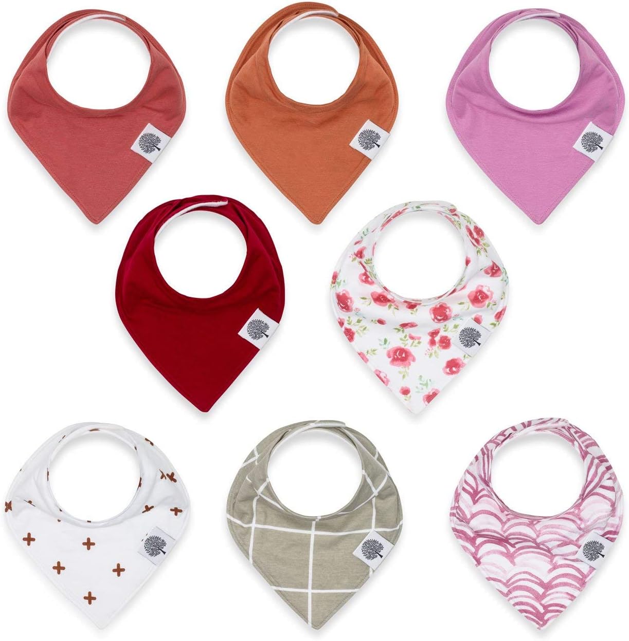 Parker Baby Bandana Drool Bibs 8 Pack Baby Bibs for Boys, Girls, Unisex - Soft & Stylish Teething Bibs for Babies