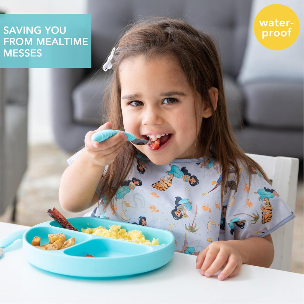 Bumkins Bibs - Toddler Bibs, Waterproof, Large for 1-3 Years, Short Sleeve