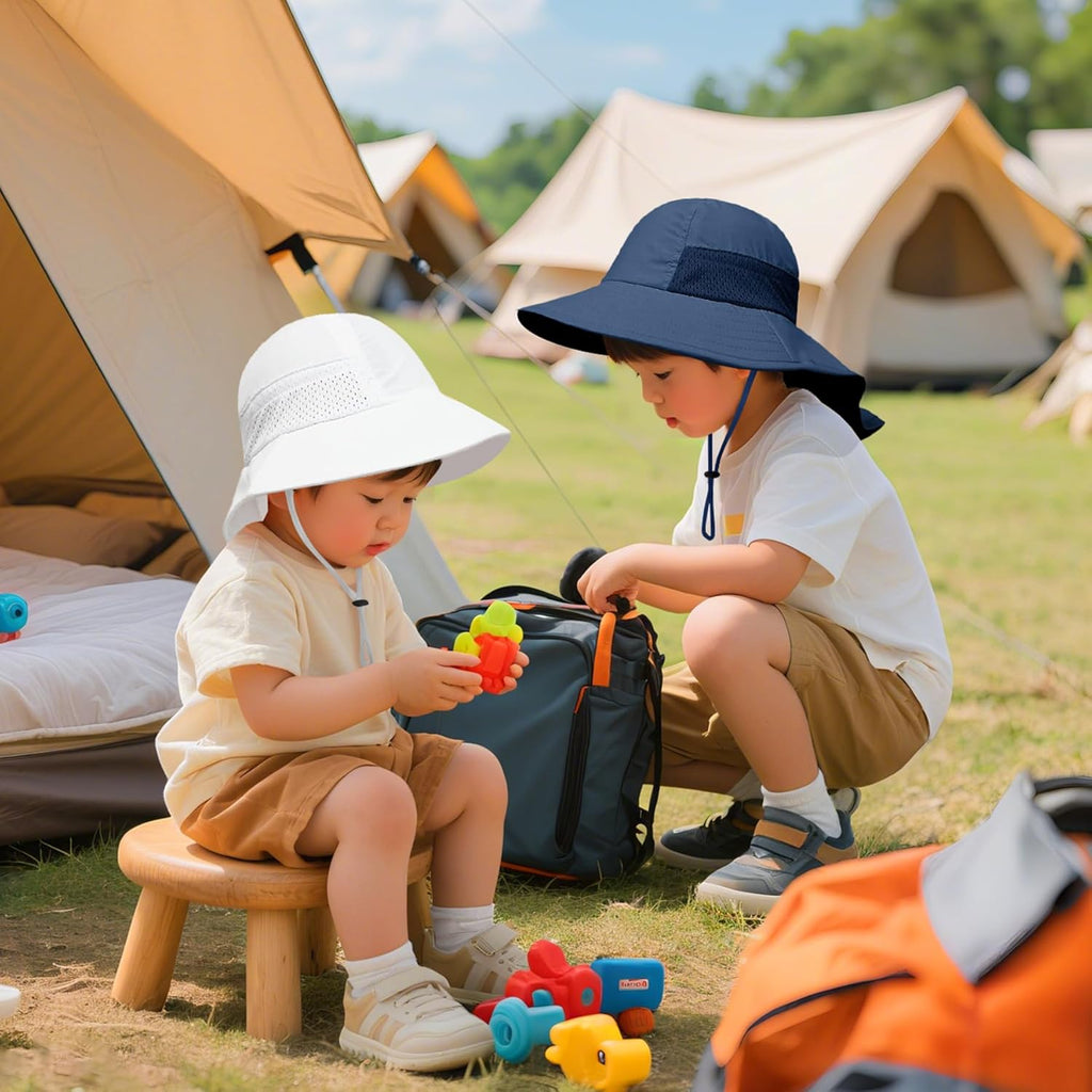 Baby Sun Hat with Neck Flap for Sun Protection Toddler Beach Hat UPF 50+ Outdoors 0-6 Years Boys Girls
