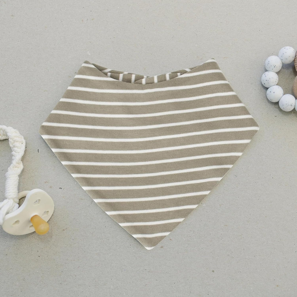 Woolino Merino Wool Baby Bibs - Highly Absorbent Bandana Bib with Cotton Outer Layer and Merino Wool Inner Layer - Pack of 2