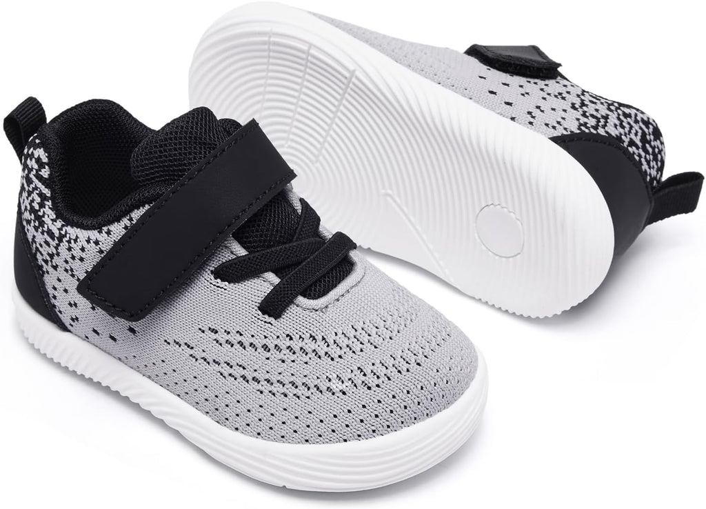 MORENDL Toddler Sneakers Baby Boys & Girls Barefoot Shoes Lightweight Breathable Walking Running Tennis Athletic Sport Shoes