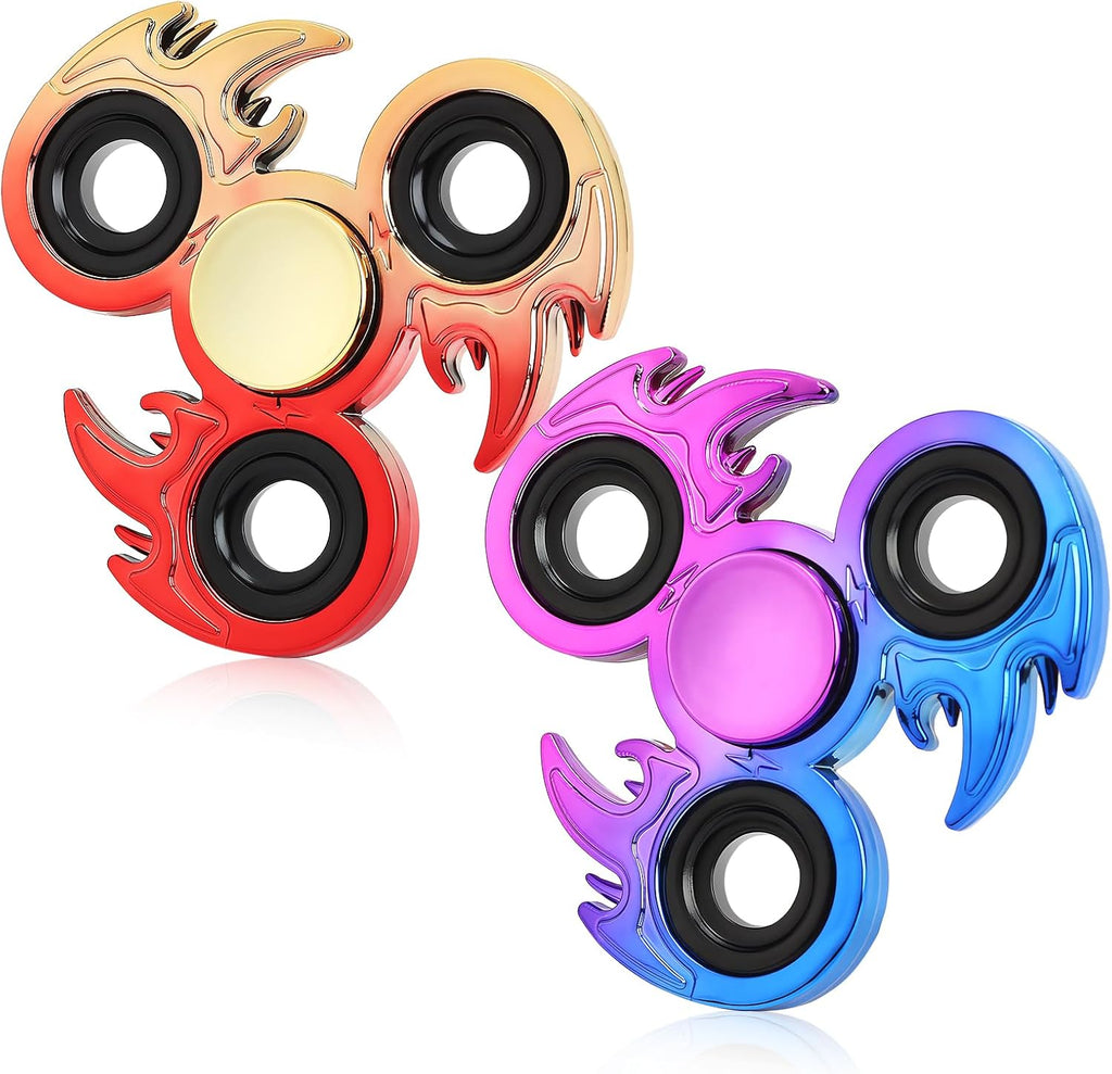 2 Pack Fidget Spinners, High Speed Precison Metal Hand Spinners for Focus, Streess Reduction and Boredom, Ideal for Enhancing Concentration and Killing Time