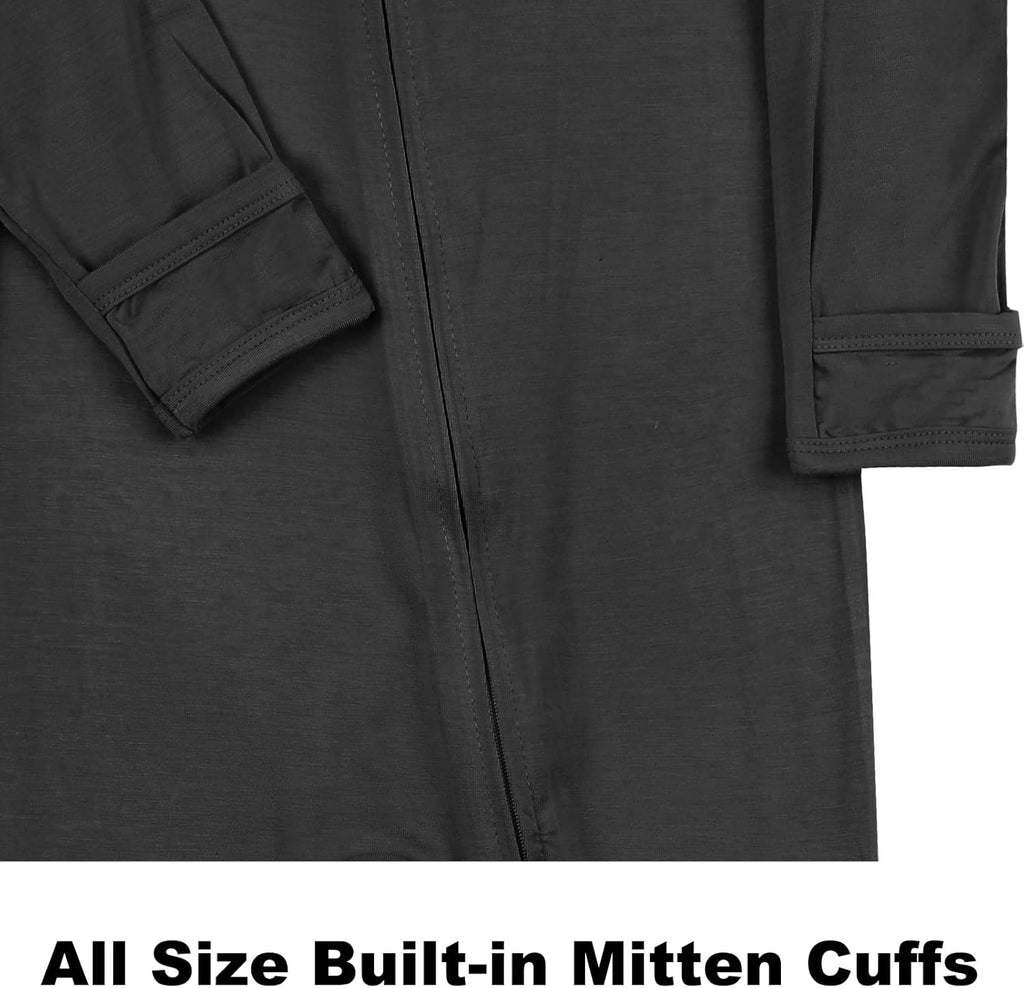 Aablexema Baby Footless Pajamas Zipper with Mitten, Rayon from Bamboo, Infant Long Sleeve Romper Pjs
