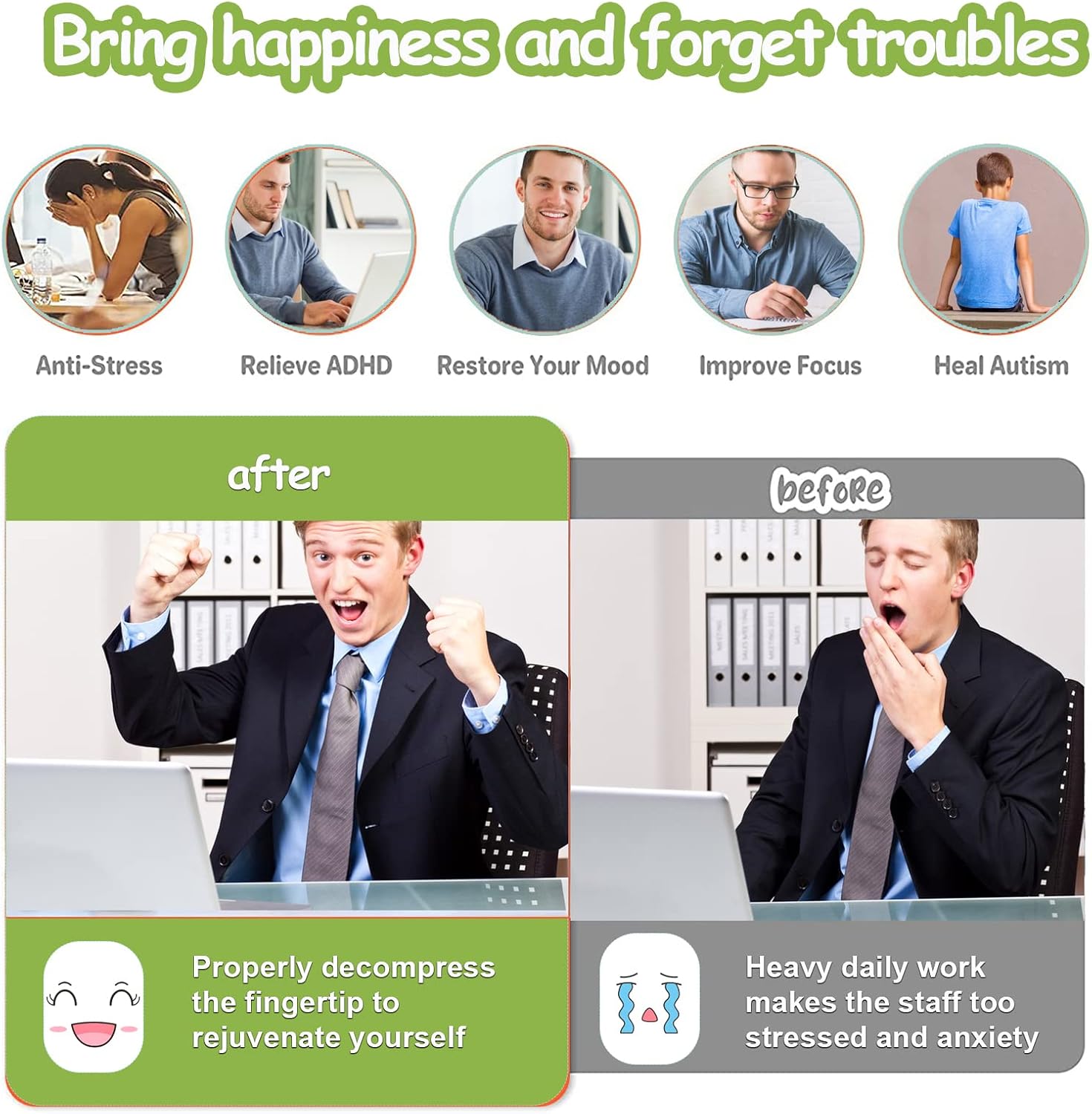 1000 PCS Colourful Ferrite Crags Desk Toys for Office, Like Putty, Satisfying Fidget Toys for Adults (1000 PCS)