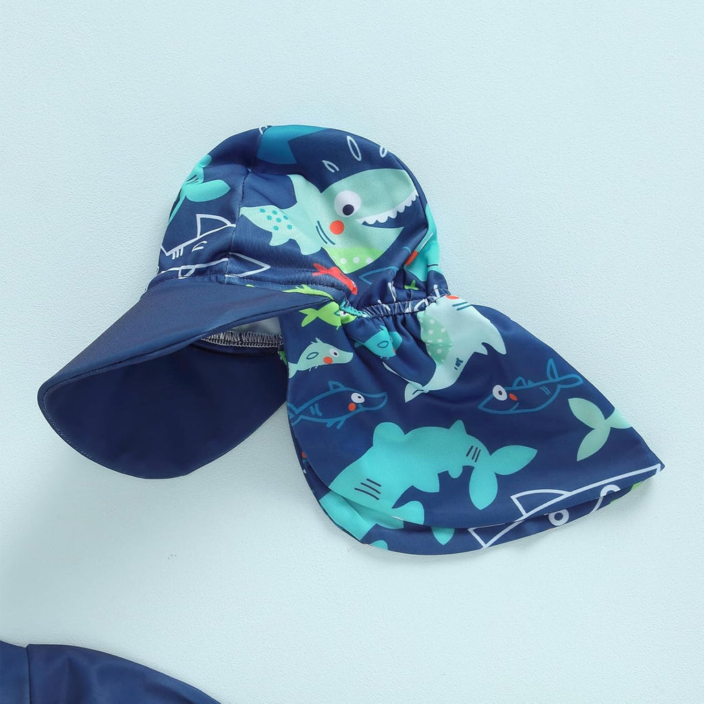 Hnyenmcko Baby/Toddler Boy Rash Guard Swimsuit Long Sleeve One Piece Zipper Swimwear Sunsuit Infant Bathing Suit Beachwear