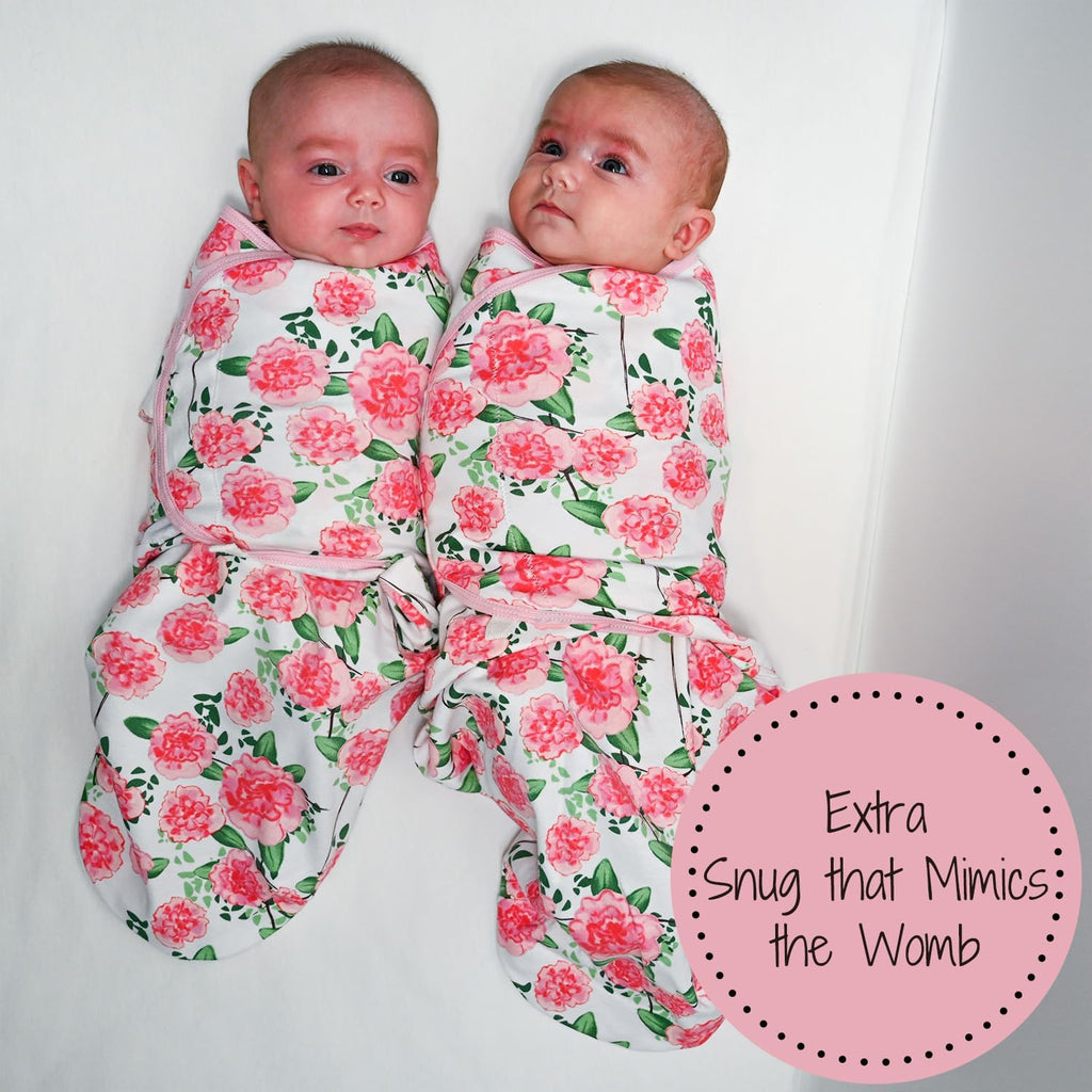 LollyBanks Swaddles 100% Organic Cotton Baby Girl Essentials, 3-6 Months Newborn Girl Swaddles, Swaddle with Easy Change Zipper, Swaddle Sack for Baby Girl (Peony Print)