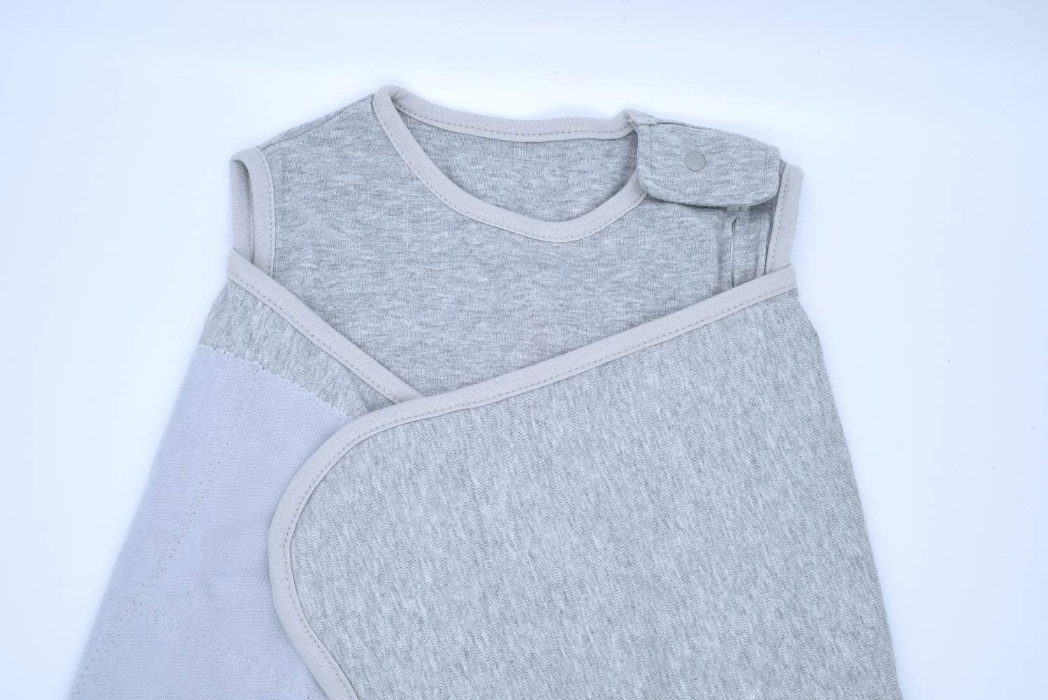 Baby Sleep Sack Swaddle,Adjustable Wearable Baby Sleep Sack XL,Miracle Swaddles for Babies Large,100% Cotton,6-12 Months(Gray)