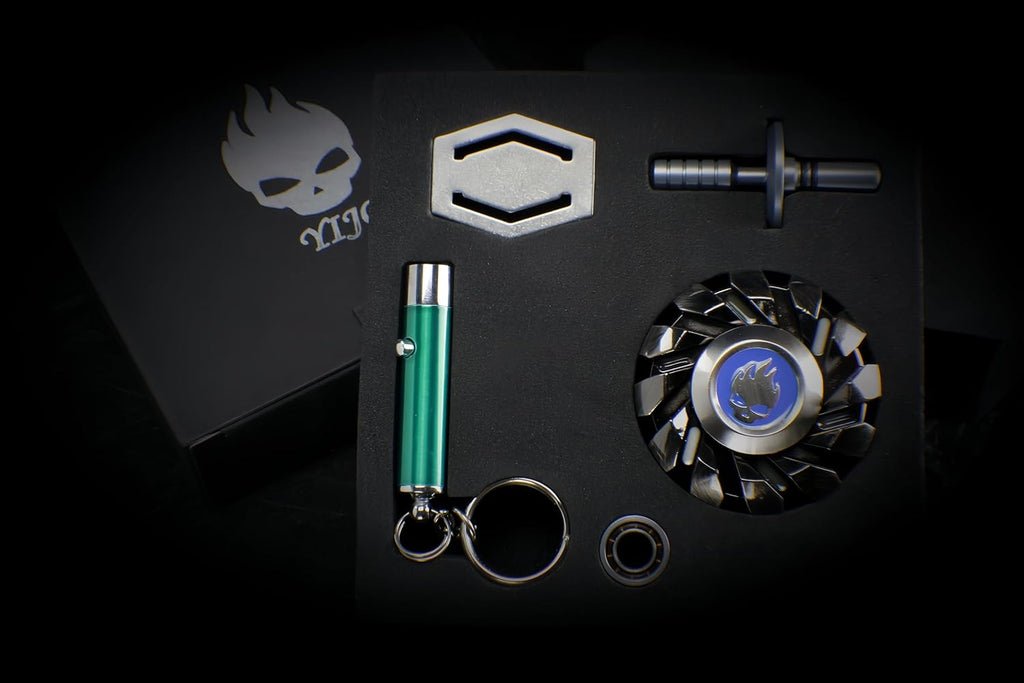 Fidget Spinners, Metal Fidget Toys, Silver Fidget Spinners for Kids and Adults Named Shadow Silver Could Glow in The Dark