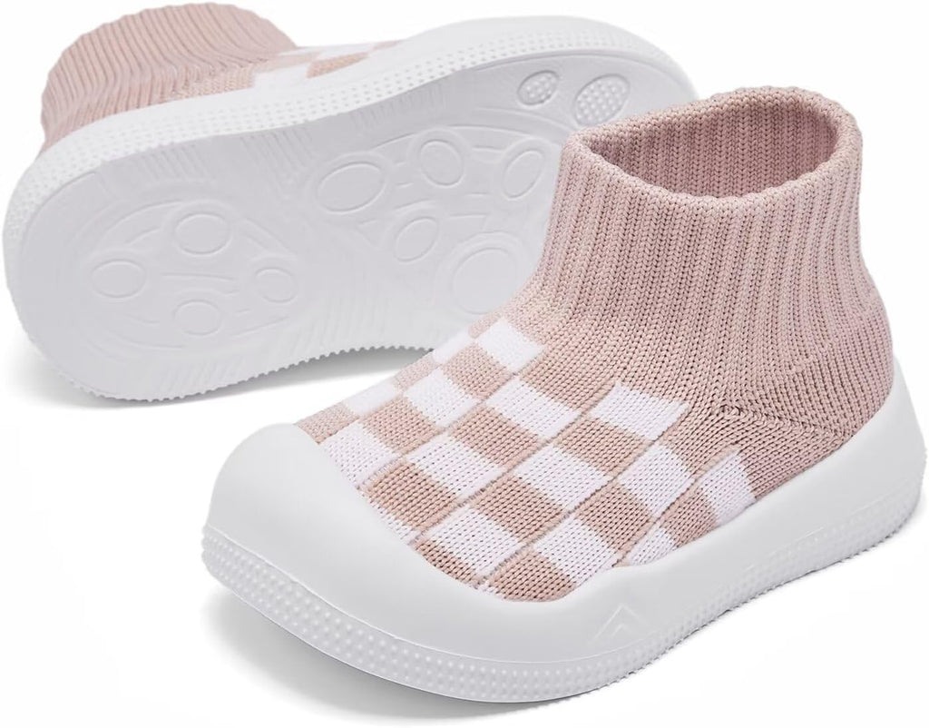 Eashi Baby Boy Girl Non-Skid Indoor Infant Walking Shoes Breathable Warm Elastic Sock Shoes with Memory Sole Protect Toes Outdoor Sneakers