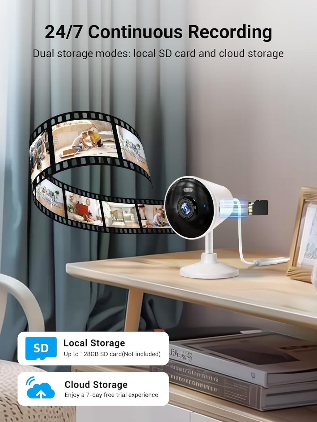 5G & 2.4G Indoor/Outdoor Security Camera for Home, Baby/Elder/Dog/Pet Camera with Phone App, WiFi Camera w/Spotlight Color Night Vision 2-Way Audio