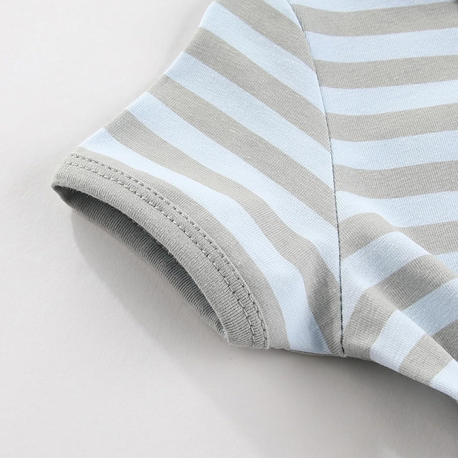 Baby Boy Girl 2 Pack Romper Infant Short Sleeve 2 Way Zipper One Piece Jumpsuits Newborn Clothes 0-24 Months