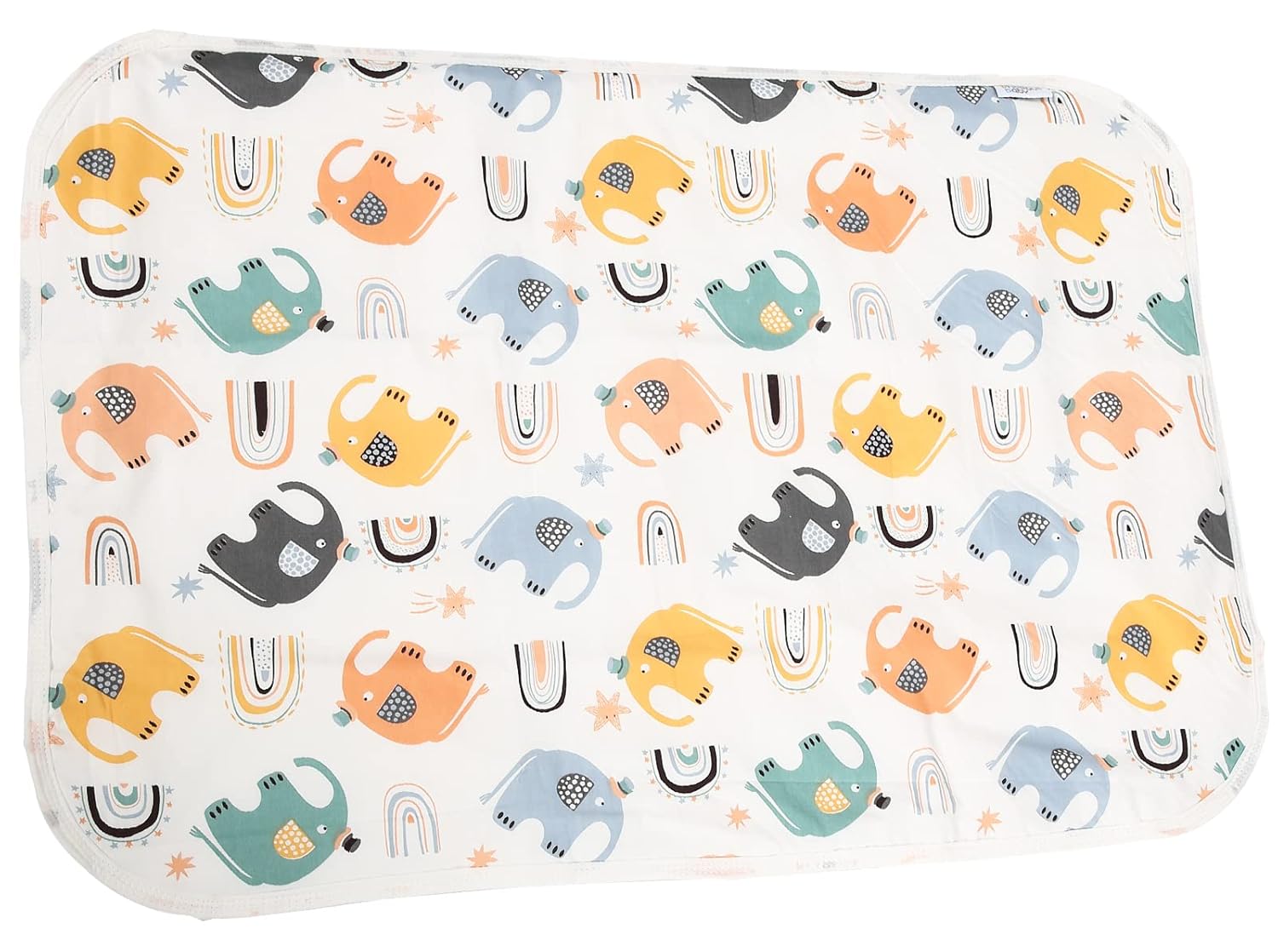 Baby Diaper Changing Pad, 21 5/8" x 31.5" Waterproof Changing Pad Liners - Reusable Soft and Absorbent Portable Changing Mat(Elephant1PCS)
