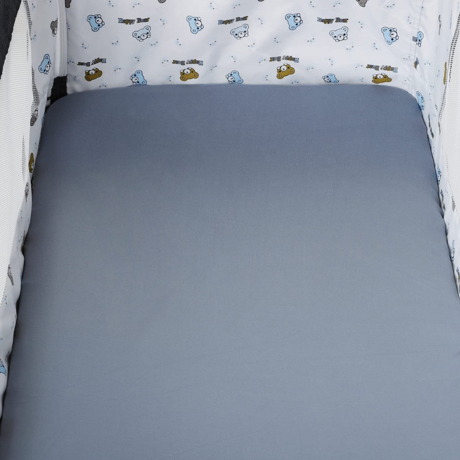 Pack n Play Sheet Stretchy Fitted Portable Mini Crib Sheets Set 3 Pack,Playard Sheets Convertible Playard Mattress Cover,Ultra Soft Jersey Material,Elephant Tiger,Fox & Grey