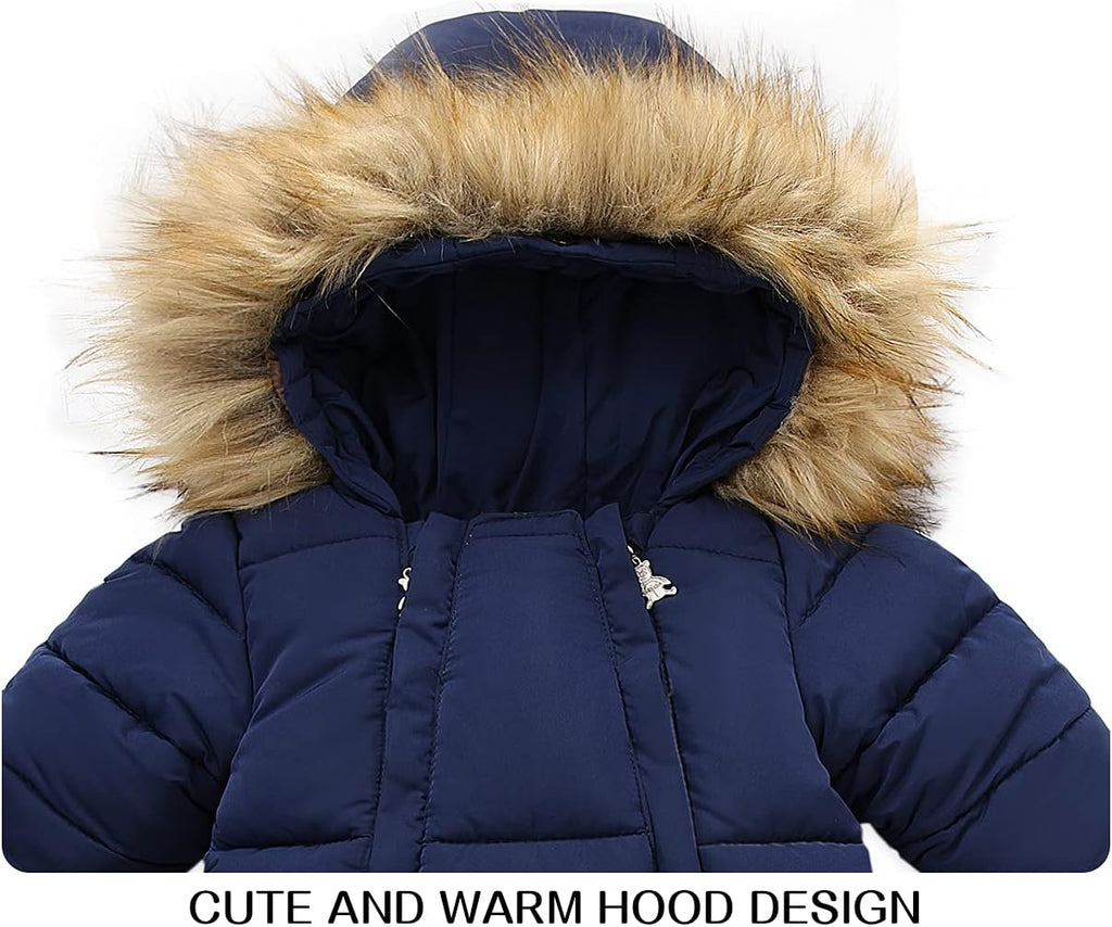 Baby Girl Winter Snowsuit Toddler Jacket Clothes For Boy Infant Jumpsuit Hoodied