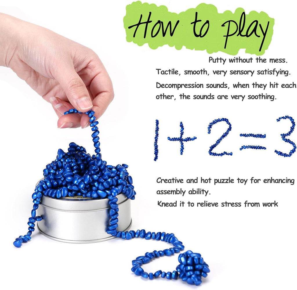 550pcs Blue Magnet Balls Desk Toys for Adults, Ferrite Crags Magnetic Putty Desk Fidget Toys for Office