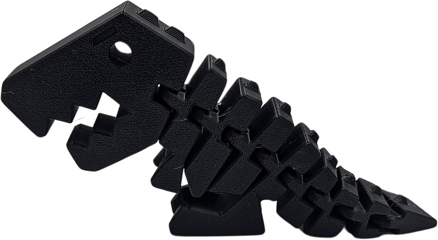 Rexi Collectible Figurine - Stress Relief, Autism, ADHD - Flexible Dinosaur - Articulating Joints (Black)