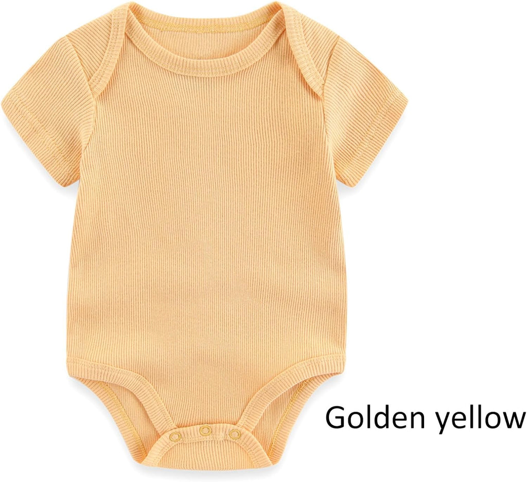 Baby Bodysuit and Pant Set Summer Ribbed Mix Match Infant Boy Girl Clothes Outfits