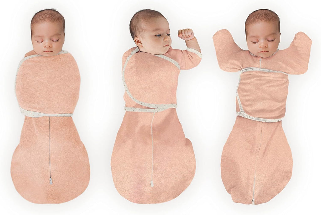 SwaddleDesigns 6-Way Omni Swaddle Sack Arms Up Swaddle for Newborn, More Options to Calm Startle Reflex, Improves Sleep