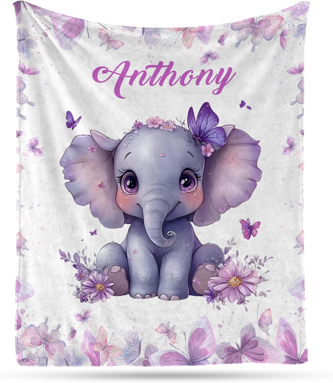 Ship Next Day, Personalized Baby Blankets - Printed in USA, Custom Name Blanket, Baby Blanket with Name, Ultra-Soft Cozy Fleece Blankets, Gifts for Baby Newborn Toddlers Boys & Girls Kids