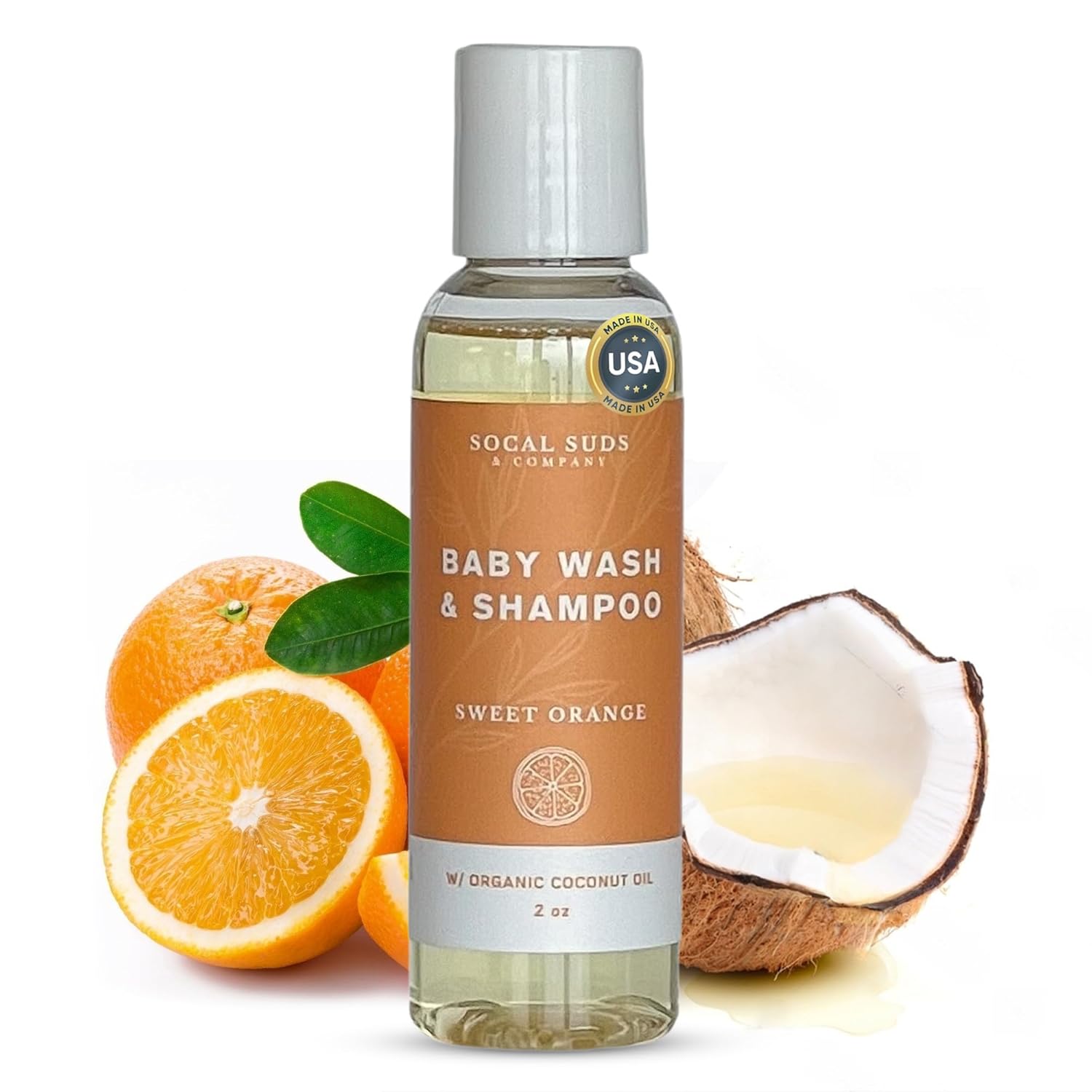 SoCal Suds & Company 2oz Organic Baby Wash & Shampoo - Sweet Orange