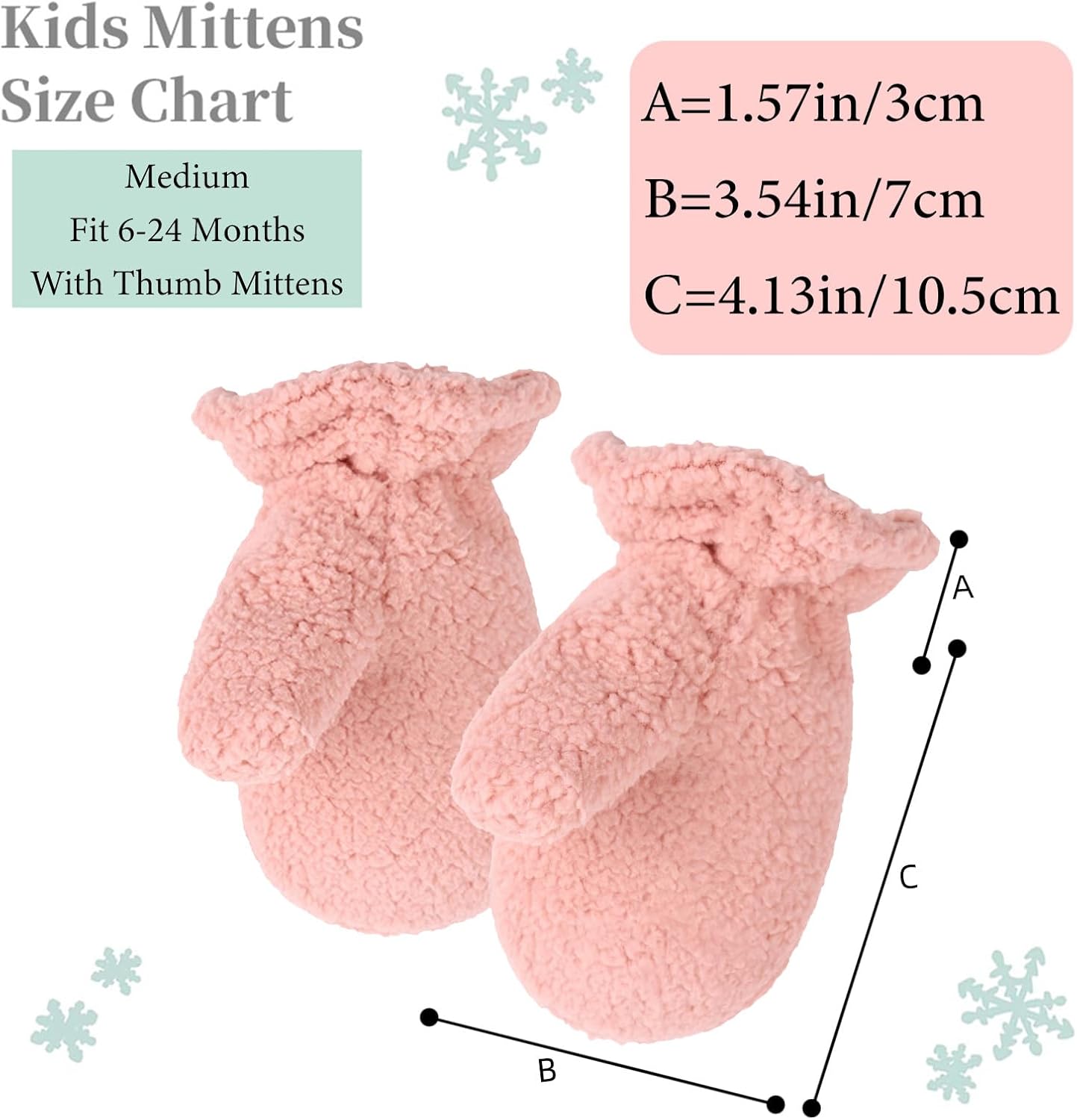 Zsedrut Baby Boys Winter Glove Warm Toddler Infant Girls Mittens Fleece Lined Gloves 1-7 Years