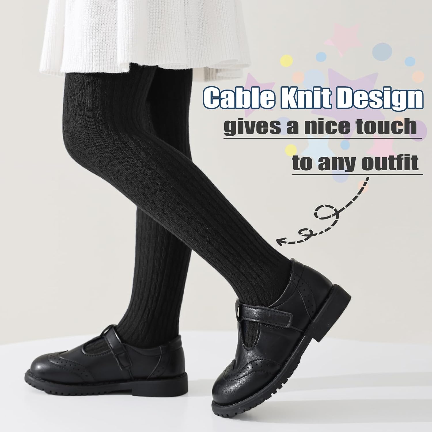 Mini angel Baby Tights Toddler Cable Knit Tights Cotton Warm Leggings Pantyhose Soft Stockings