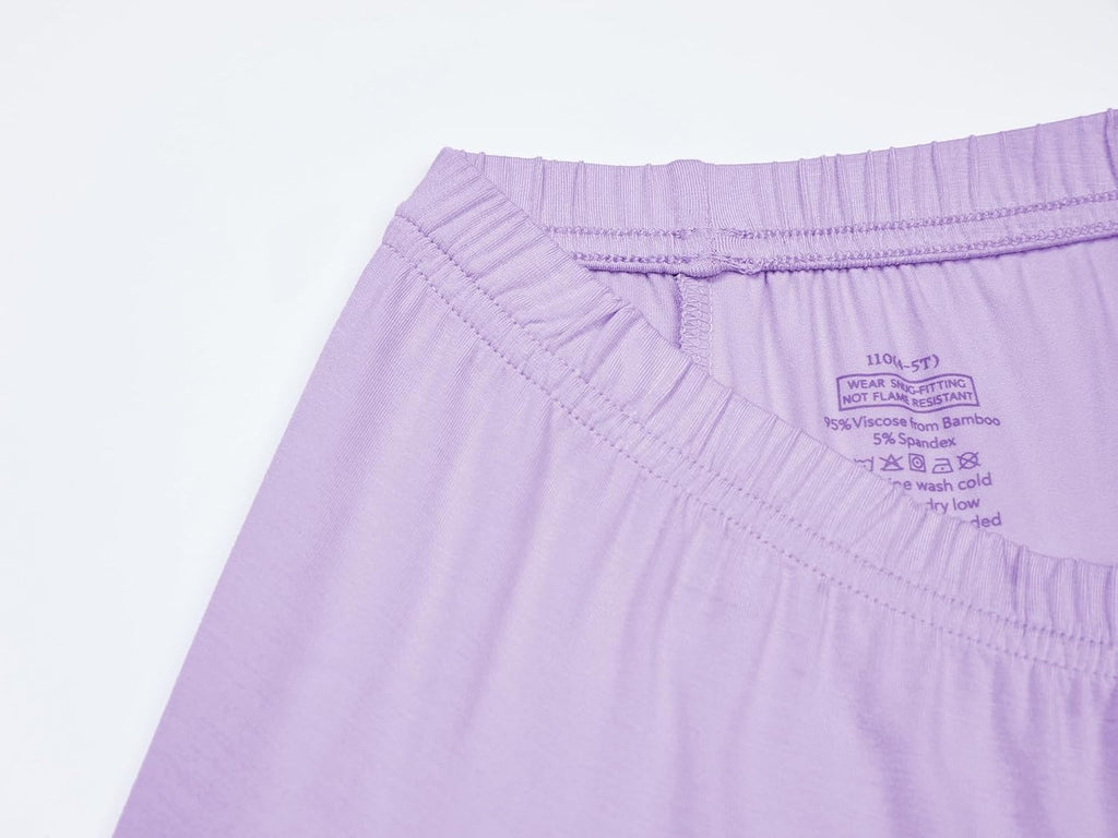 BABY 2T-10Y Toddler Kids Girls Boys Soft Comfy Viscose 2pcs Set Long Sleeve Plain Shirts and Pants Sets