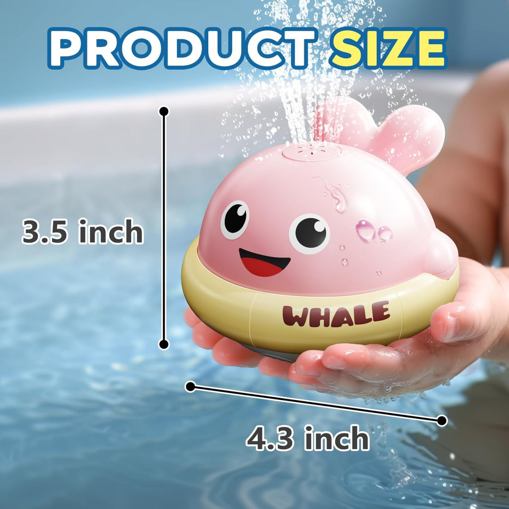 Light up Baby Bath Toys: Whale Bath Toy Sprinkler, Bath Toys for Kids Ages 1-3, Bathtub Outdoor Water Pool Toys for Toddlers 1 2 3 Year Old, Birthday Gift for Boys & Girls