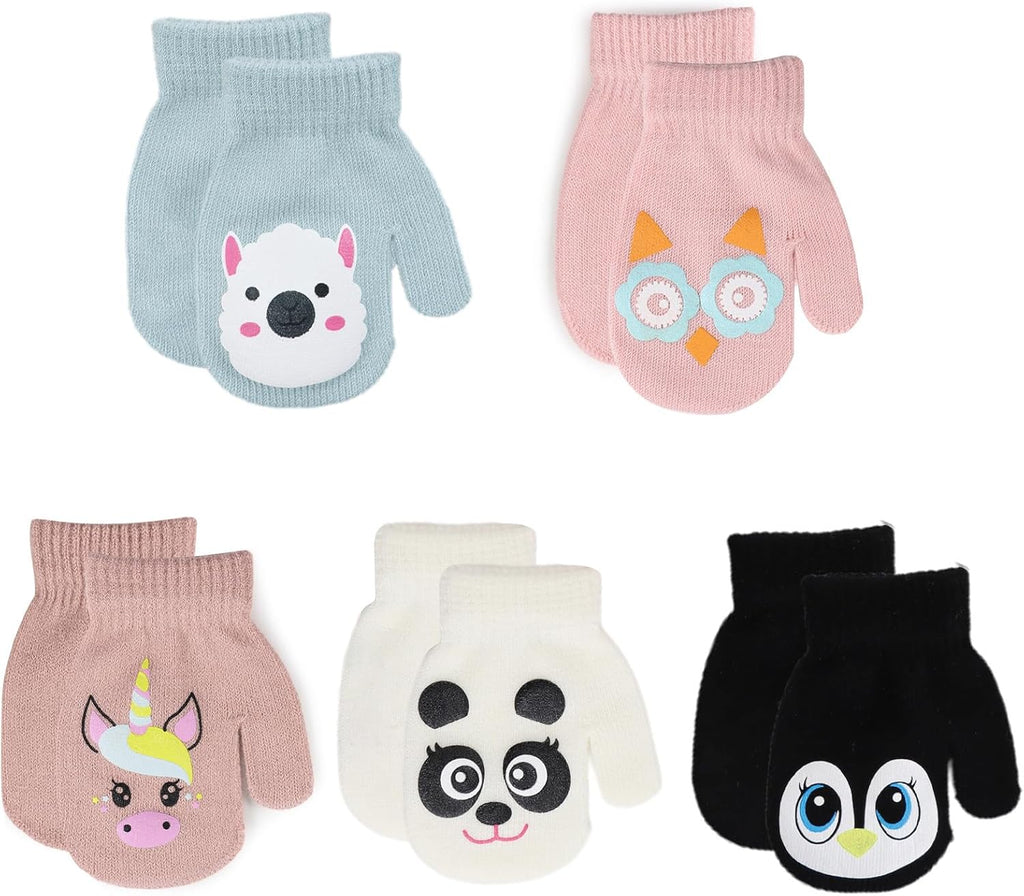 Baby Winter Mittens Toddler Stretch Knit Gloves Magic Warm Glove for Baby Boys Girls