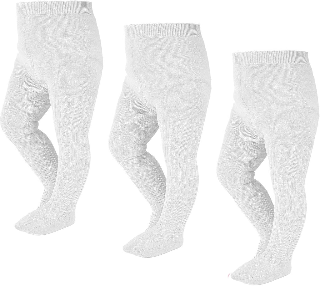EPEIUS Baby Girl Tights Thick Cable Knit Leggings Stockings Cotton Pantyhose for Newborn Infant Toddler 3/4/5/6 Pack